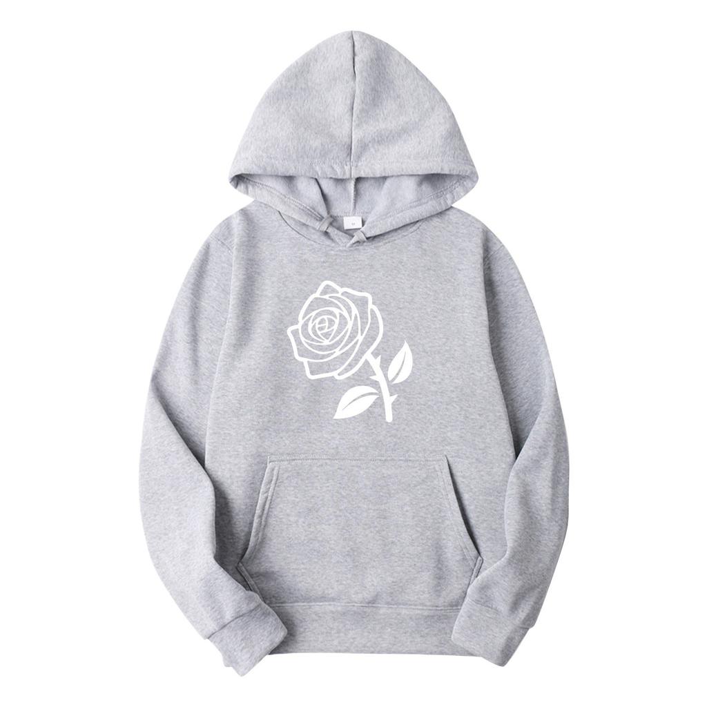 Flower Stripe Pattern, Printed Hoodie, Autumn And Winter Fashion Men'S And Women'S Long-Sleeved Sweater