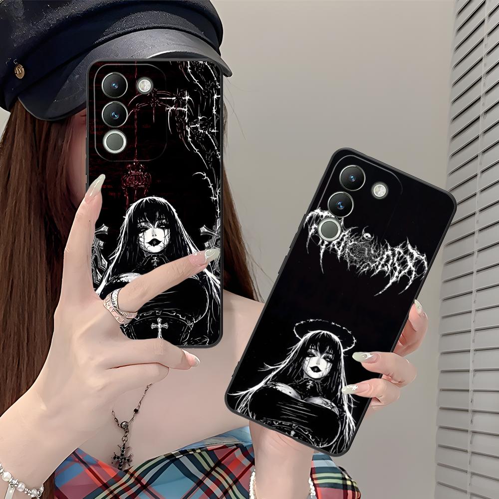 Terror Gothic Art Mobile Phone Case for VIVO V60 V50 V40 V30 V29 V27 V25 V23 Pro Lite 5G Colorful Printing Cover Pretty Cover