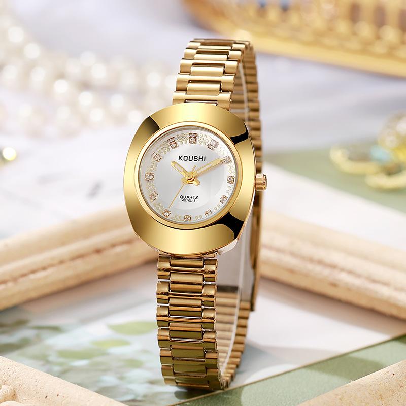 

New Luxury Diamond Women s Watches Business Gold Steel Band Wristwatch Montre Relogio Feminino Dropshipping Gifts