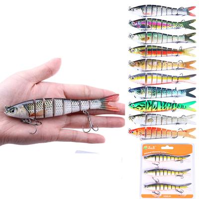 Realistic Multi-Jointed Topwater Minnow Fishing Lures Kit - Lifelike Swimming Action