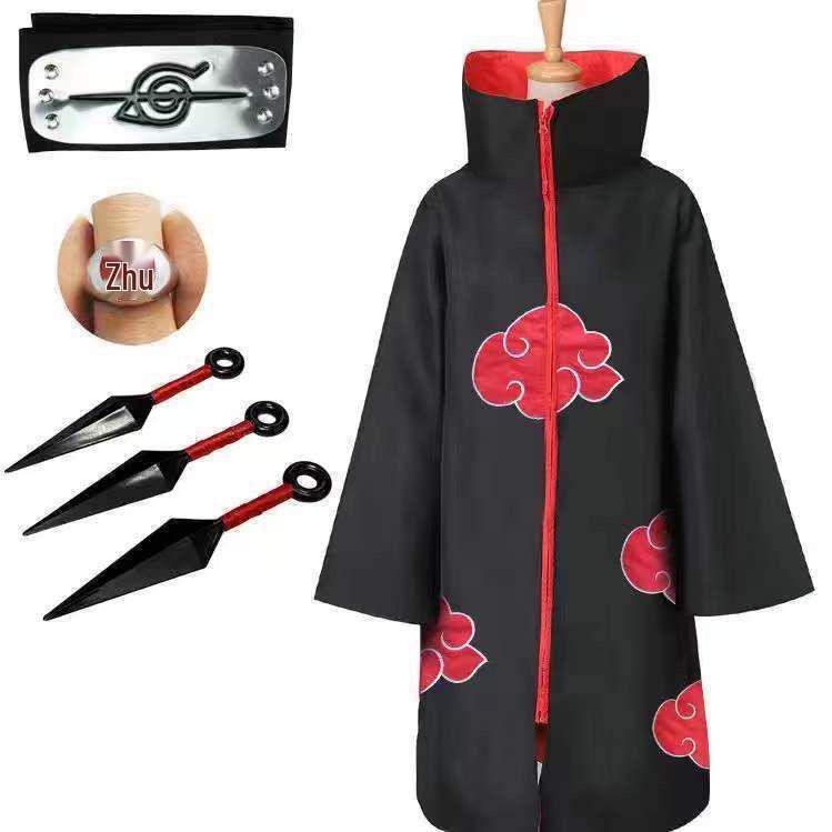 Uchiha Itachi Plášť Akatsuki Cosplay Kostým na Halloween