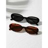 1/2pcs Vintage Small Frame Oval Sunglasses Plastic UV Protection Fashionable Shade for Outdoor Travel Beach Holiday