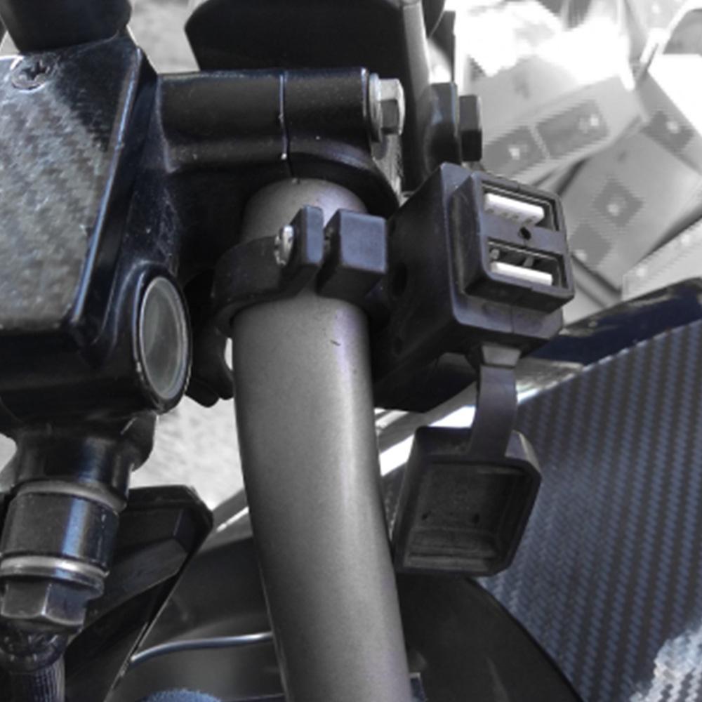 12V motocyklové USB nabíječky 3.0 zásuvka Duální porty pro telefon Mobilní 5V 3.1A napájecí adaptér Příslušenství pro motocykly Vodotěsné kryty