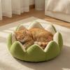 Flower Pet Bed Padded Cat Thick for Small Pets