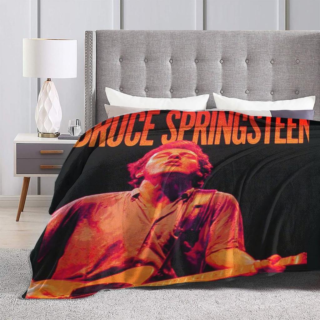 Bruce Frederick Springsteen Is An American Singer Blanket Soft Warm Flannel Throw Blanket Plush for Bed Living Room Picnic Couch