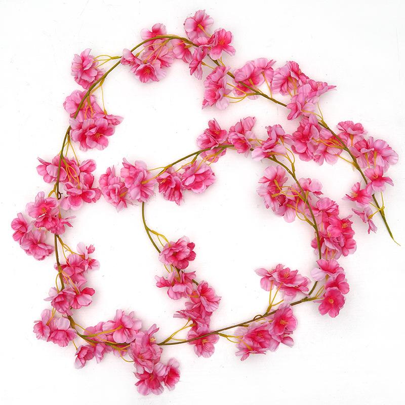 

1 шт. Искусственная сакура, настенная лоза, аксессуары для венков своими руками, украшение для свадебной арки для офиса, весна-лето