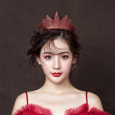 Black Retro Crown Tiara Bride's Stylish Wedding New Korean Style Wedding Accessories Princess Birthday
