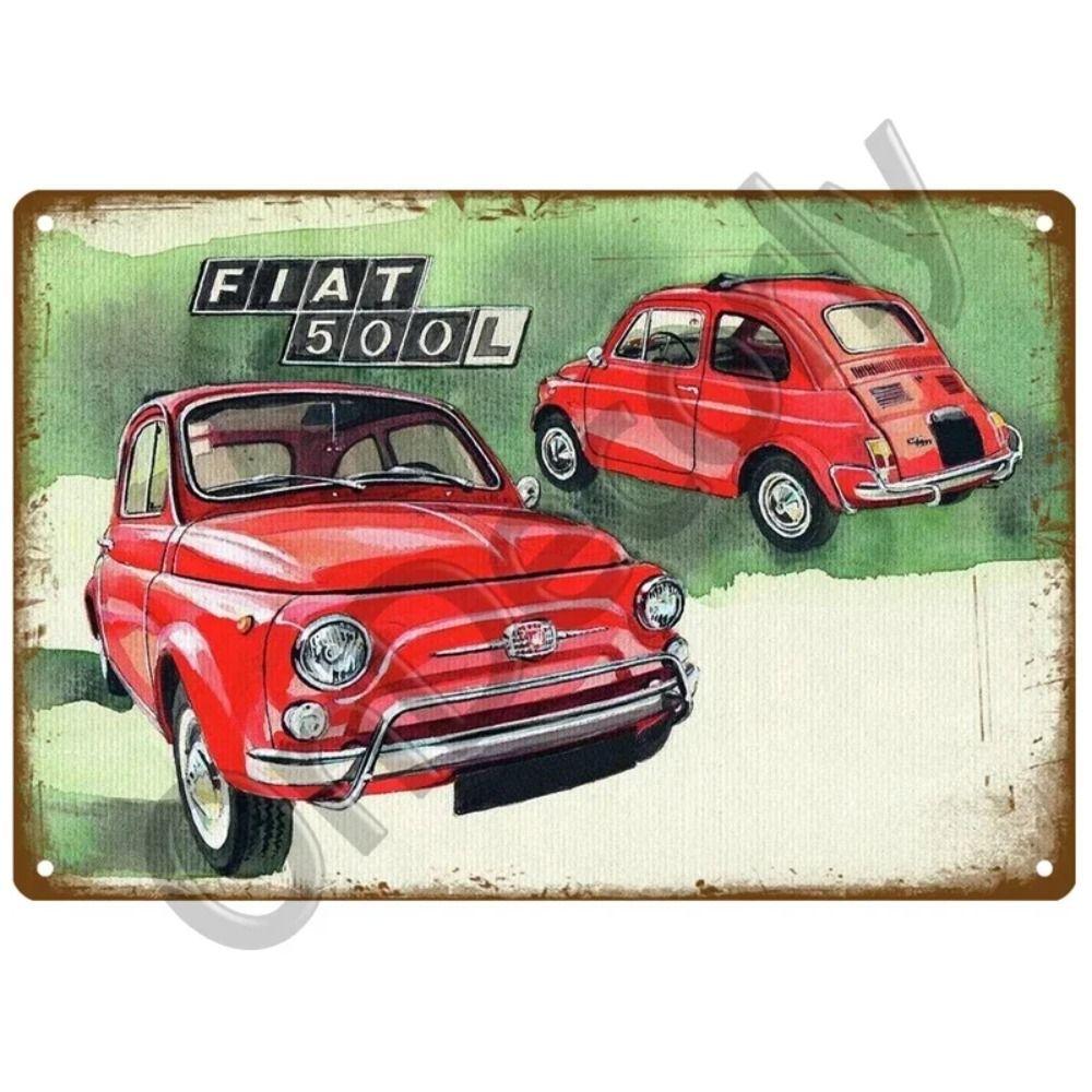 FIAT Garage Bar Metal Sign, Auto Brand Wall Decor 20x30cm