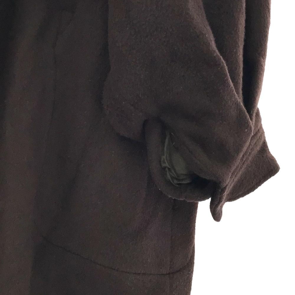 FILL THE BILL Made In Japan Wool Blend Hooded Long Coat 1 Brown Women Used