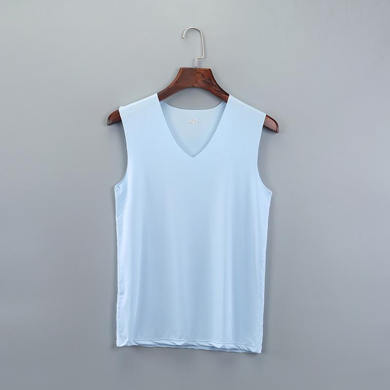 Men's Seamless Ice Silk Quick-Dry V-Neck Sleeveless Vest