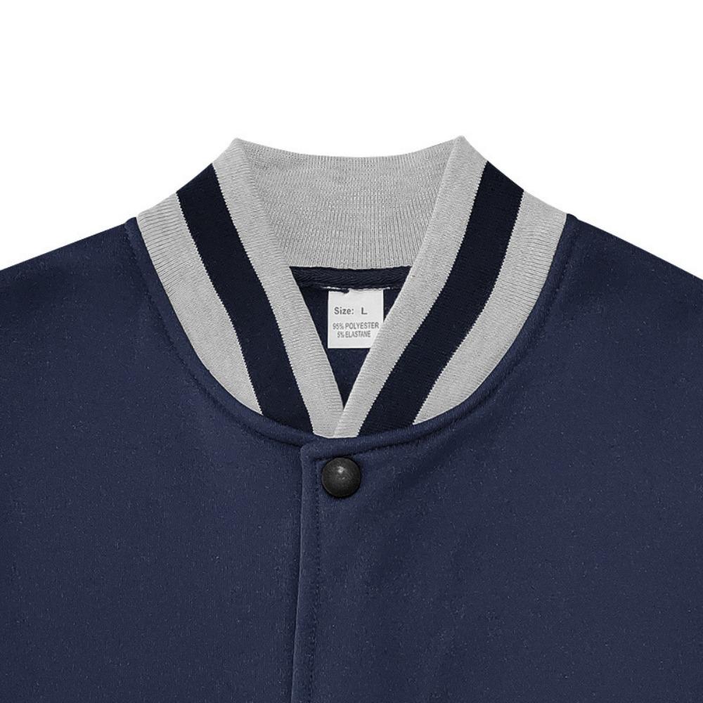 2025 European and American Men's Trendy Autumn and Winter Patchwork Buttoned Baseball Jacket Cardigan Coat