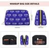 Zeta Phi Beta 1920 Print Leather Makeup Bag Women Large Travel Toiletry Pouch Cosmetic Bags Portable Storage Bag Gifts