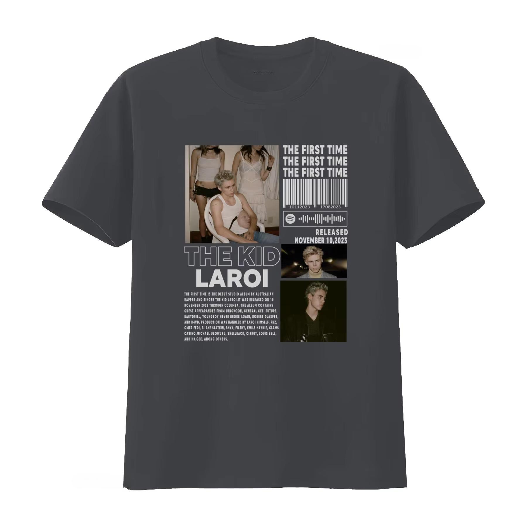 Women Unisex The Kid LAROI Merch T Shirt 90s Rapper Inspired First Time Album Bootleg Design PTP 2311M Vintage Stylish Fashion S