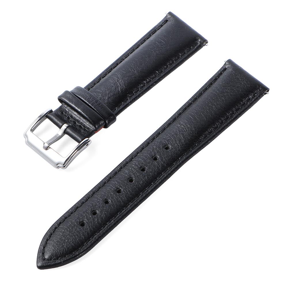 

Cowhide Watchbands Quick Release18 20 22 24mm Belt Smart Watch Strap for Huawei Watch GT 4 3 Soft Bracelet Wrist Band for Men 18mm чорний