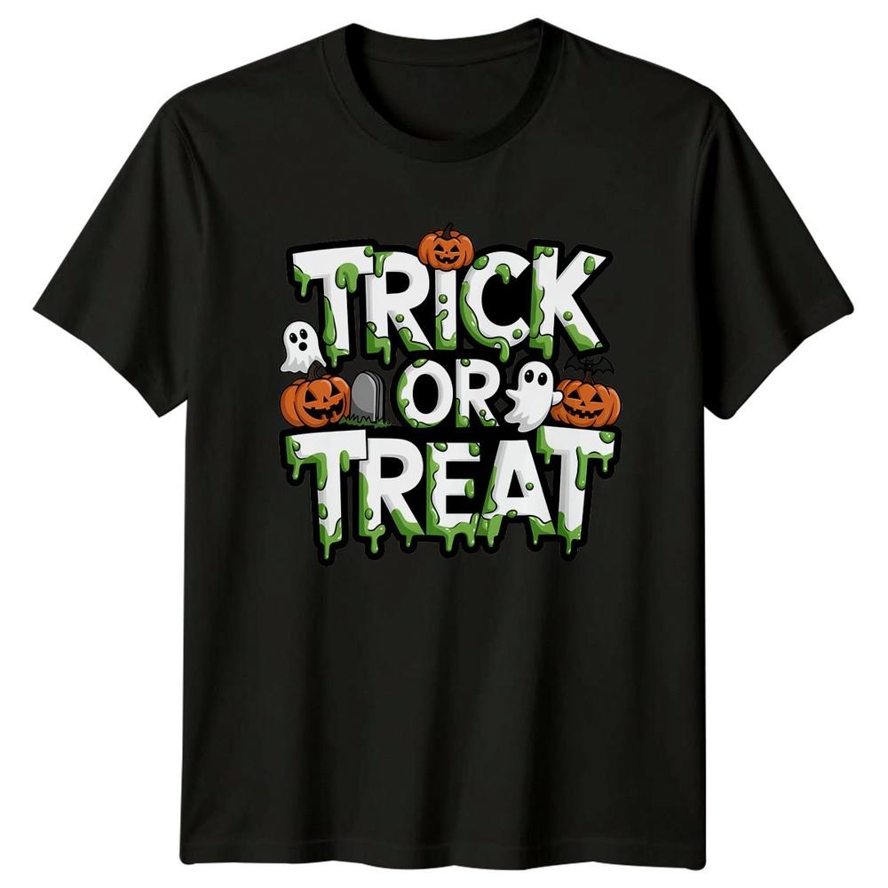 Trick Or Treat Halloween Holidays Unisexs TShirt Unisexs Tee Spooky Graphic Top