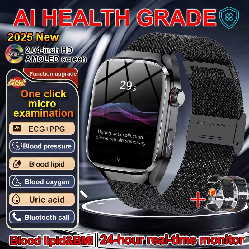 Smartwatch Homens Mulheres Assistente de Voz Chamada Mostrador Personalizado Pressão Arterial Monitoramento Esportivo ECG Saúde Smartwatch para Huawei Xiaomi IOS