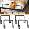 2/4Pcs Mattress Slide Stoppers Metal Non Slip Mattress Gripper Adjustable Mattress Retainer Bar Bracket for Home Metal Bed Frame