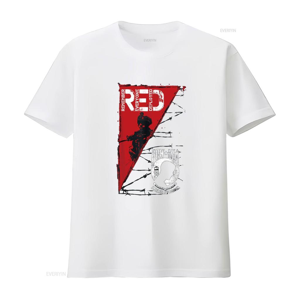 Remember Everyone Deployed T Shirt vintage Washed Soft Breathable Casual Slightly homme Unisex Comfortable graphic fashion