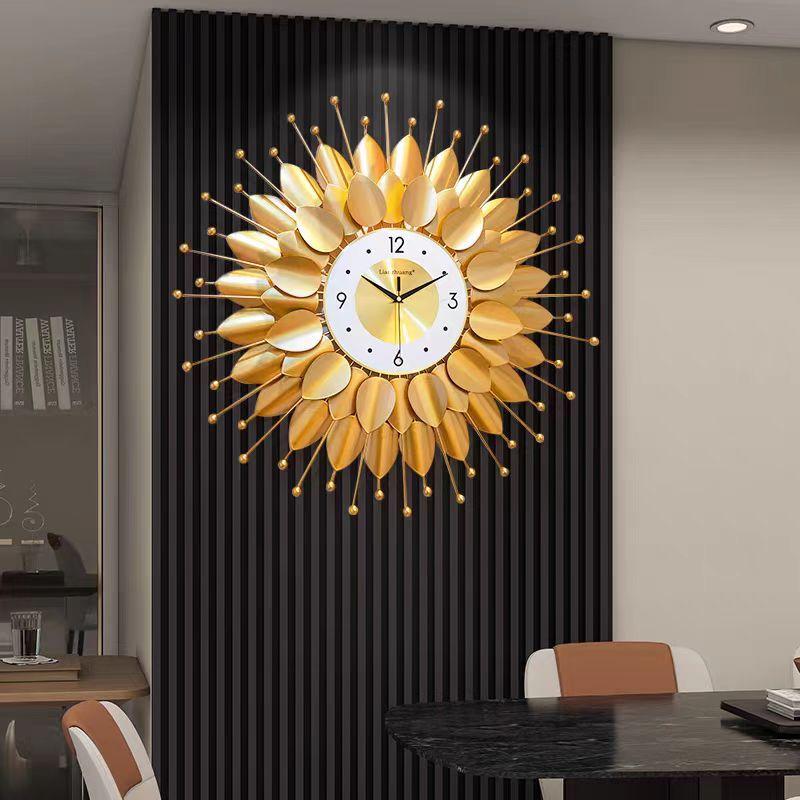 Clock Wall Clock Living Room Home Fashion Atmosphere Silent Quartz Clock European Light Luxury Art Watch Wall High-end