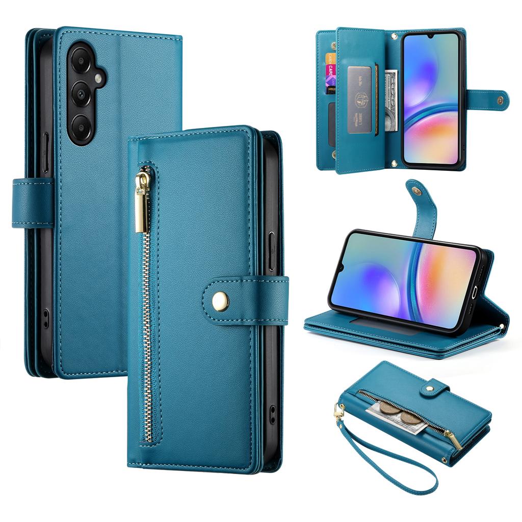 DF-011 For Samsung Galaxy A05s 4G Leather Case Zipper Wallet Crossbody Phone Bag