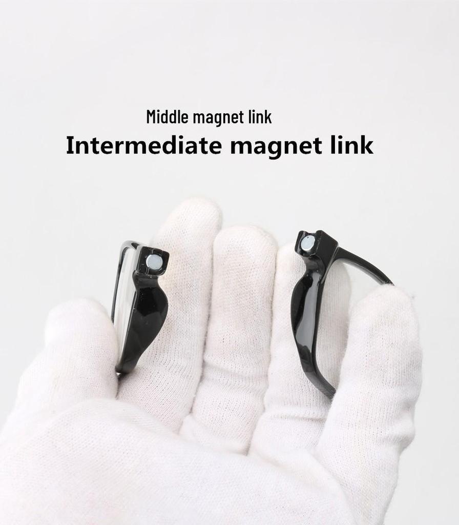 Unisex Magnetische Nacken-Hänge-Lesebrille mit HD Quadratischem Rahmen & Teleskopbügeln