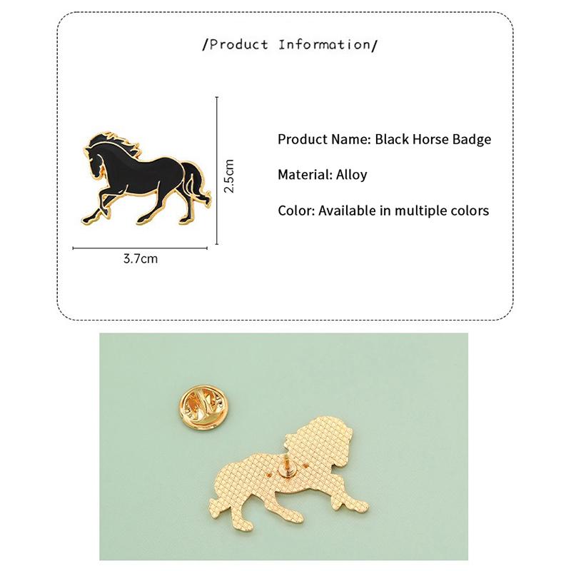 Mode Pferdebroschen für Damen Unisex Emaille Tier Jahr des Pferdes Brosche Anstecknadeln Partygeschenke Schmuck Dekoration Accessoires