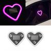 Solar Car Heart Shaped LED Neon Light Wiring Free Atmosphere Lamp For Triangle Window Interior Decoration Perfect Gift