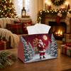 1pc Classic Winter Tissue Box - Santa Moon Forest Napkin Storage Box, Suitable for Rolls/Facial Tissues/Single Sheets, Available for Christmas Road Tr