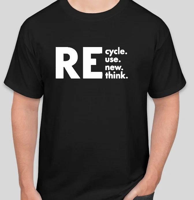 Recycle, renew, rethink Protest T shirt tee S