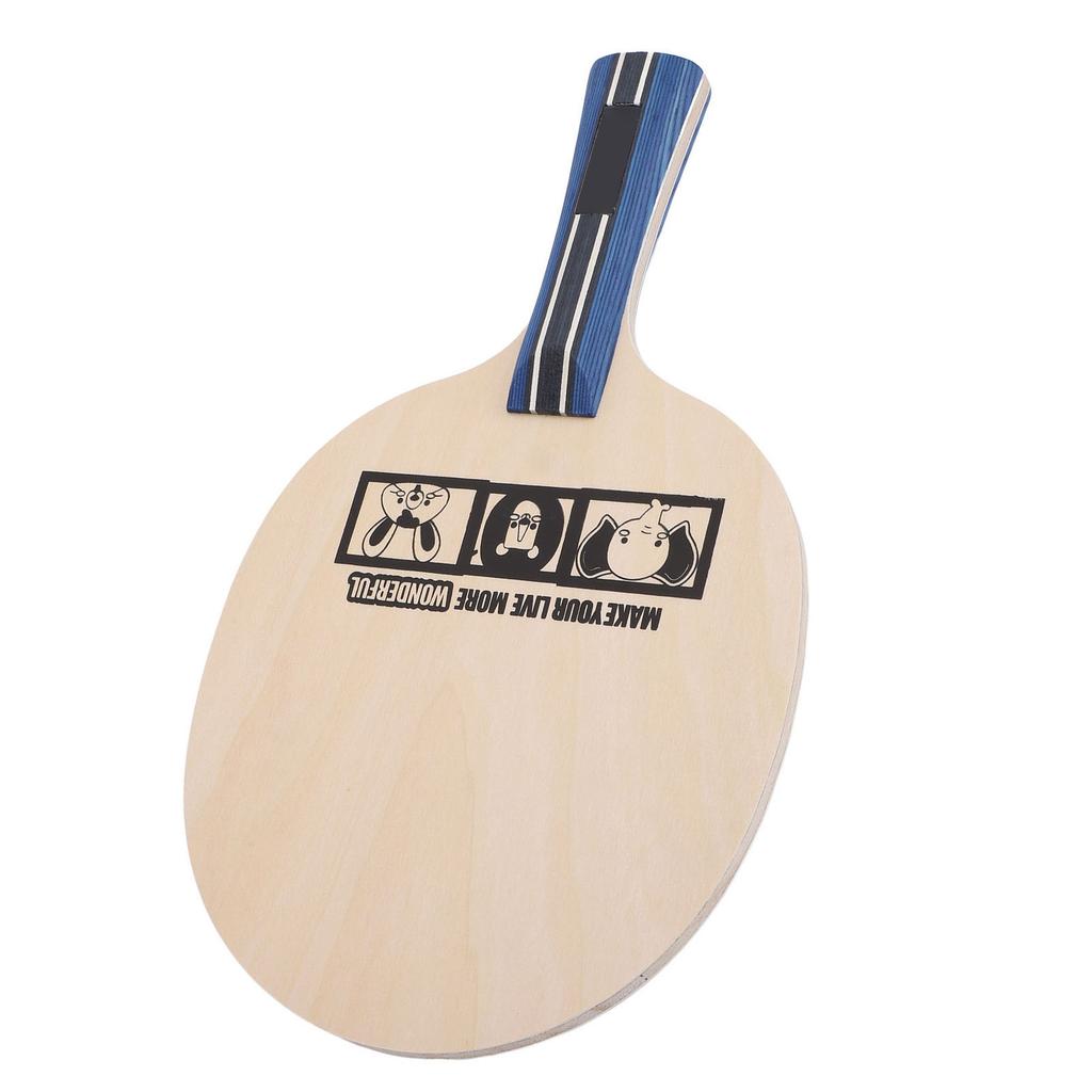 Table Tennis Racket Paddle Table Tennis Equipment for Kids 5 Layers Pure Wood Baseboard Basswood