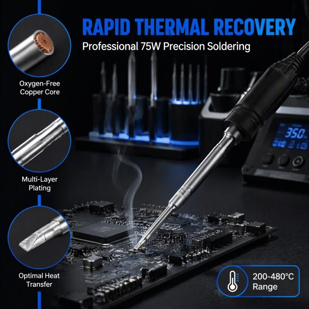 High Power Replacement Soldering Tips D4 Soldering Iron Set For Electronic Repair
