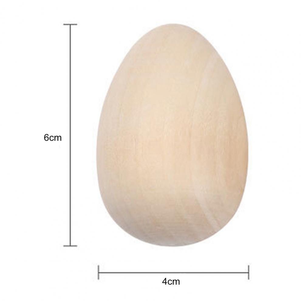 6Pcs Wooden Simulated Egg Creative DIY Graffiti Painted Wooden Easter Eggs Happy Easter Decorations Painted Bird Pigeon Eggs DIY