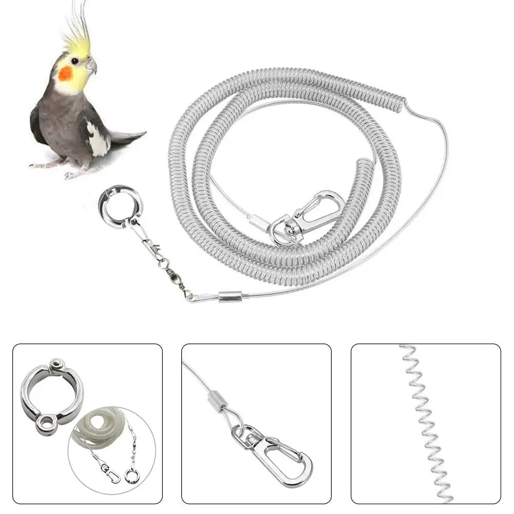 3M/5M Papagei Vogel Flugtraining Leine Ultraleicht Flexible Seil Anti-Biss mit Beinring Geschirr Vogel Trainingsseil Outdoor