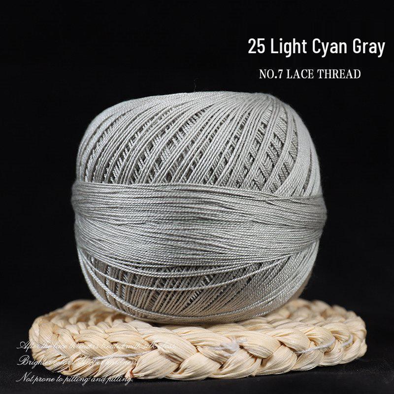 No. 7 Soft Silk Lace Yarn - Hand-Knitted, Strong Twist for Summer and Short Sleeves