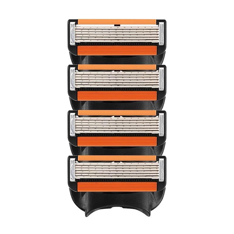 Herren-Rasierer mit sechs langlebigen Klingen und tragbarem Edelstahl-Rasiererset.