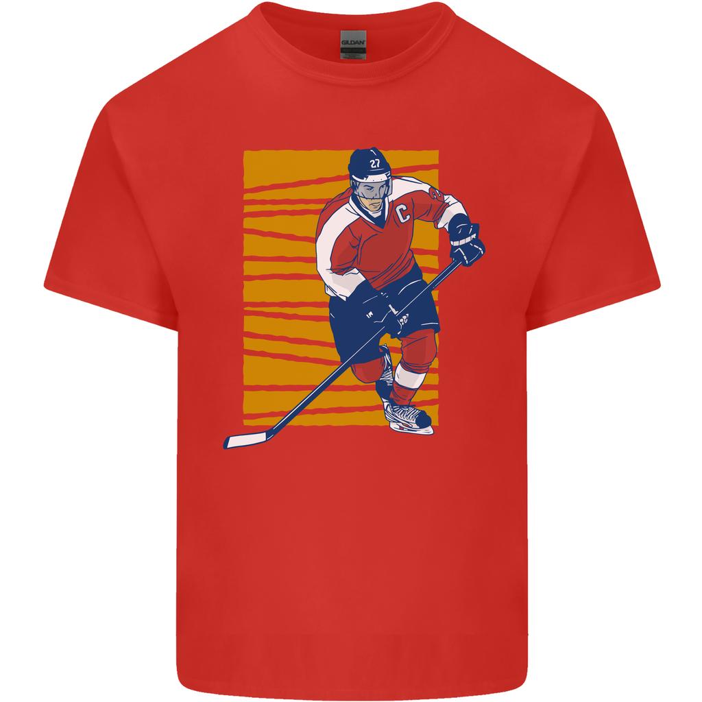 Ice Hockey Player Unisexs Light Cotton TShirt