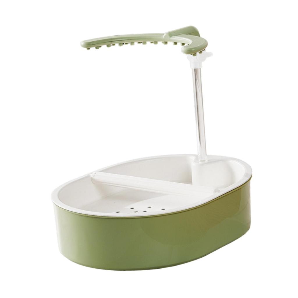 Bathtub for Birds Automatic Parrot Shower Box Adjustable Perch Bathing Container for Cockatiel Budgie Cage Indoor Play Pool