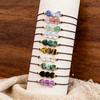 Custom Logo Natural Gemstone Crystal Heart Bracelet Set Healing Crystal Beaded Jewelry for Women Gift