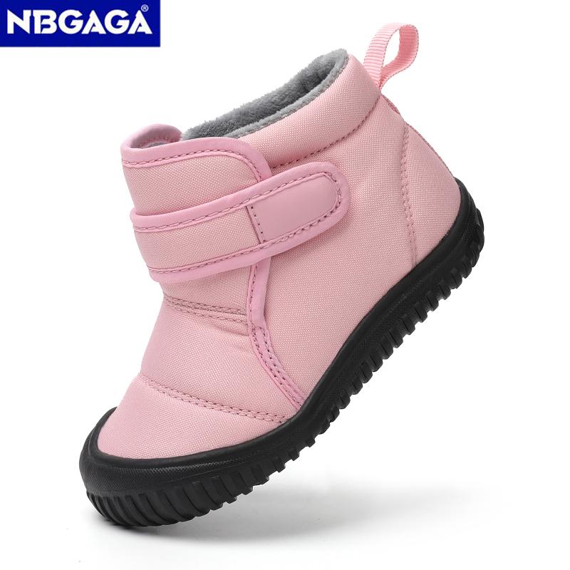Unisex Kids' Outdoor Anti-slip Winter Snow Boots Warm Plush Toddler Boys Girls Comfortable Walking Shoes Size 19-28