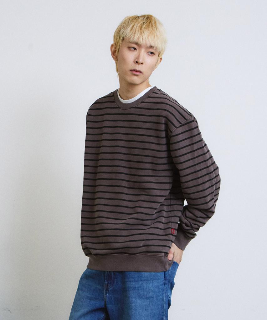 ADERNM Pigment Daily Stripe Sweatshirt (Mocka)