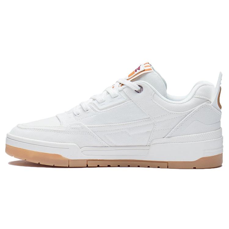 New LiNing Zhi Tian Qi Tian Abrasion Resistant, Lightweight, And Breathable Low Top Skateboard Shoes Ecru AGCS079-5