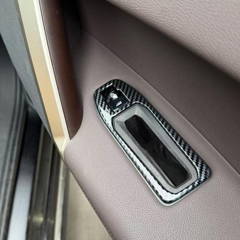 For BMW IX   2024 2025 2026 I20 Car Accessories Window Lift Switch Carbon Fiber Style Trim
