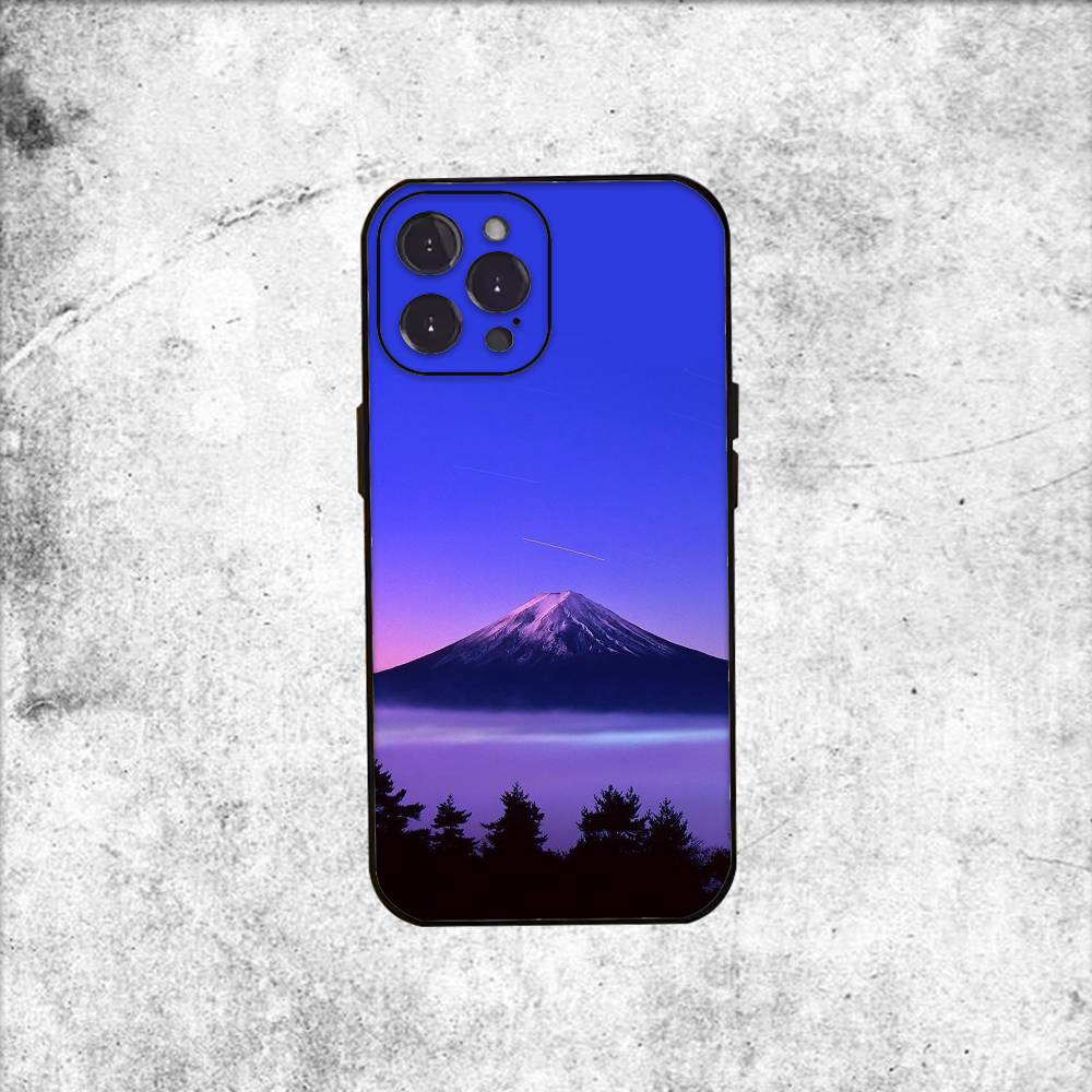 natural scenery Phone Case Silicone black Soft For IPhone 17,16,15,14,13,12,11,SE,Plus Pro Max
