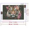 5d DIY Diamond Painting Cross Stitch Oil Painting Animal Tiger Flowers Diamond Embroidery Mosaic Full Round Drill Home Decor Arts