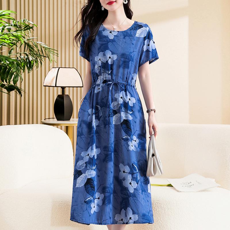 chinese dress ladies Spring Summer Floral V-Neck Midi Dress  STUDIO731