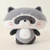 Happy Big Face Animal Series Plush Toys Fluffy Squirrel Raccoon  Red Panda Kitten Shiba Inu Doll Soft Throw Pillow Pretty Decor
