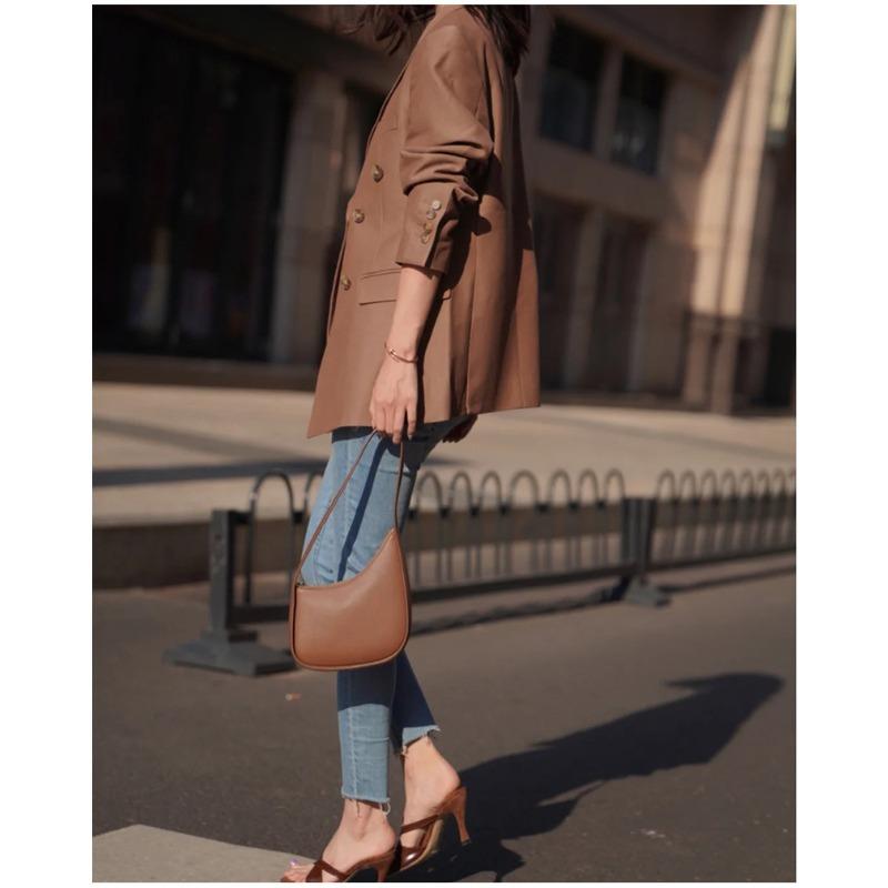 Leather handbag plus high-quality niche saddle bag temperament shoulder commuter small bag for women