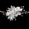 1Pc Headpiece Handwoven Bride Headwear Women White Flower Gift Hair Clip Crystal Jewelry Hair Accessories