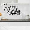 Gift for Home Decorators Minimalist Kitchen Wall Stickers, Waterproof PVC Decals with Handwritten Chef Hat Removable Murals And Egg Beater Design,