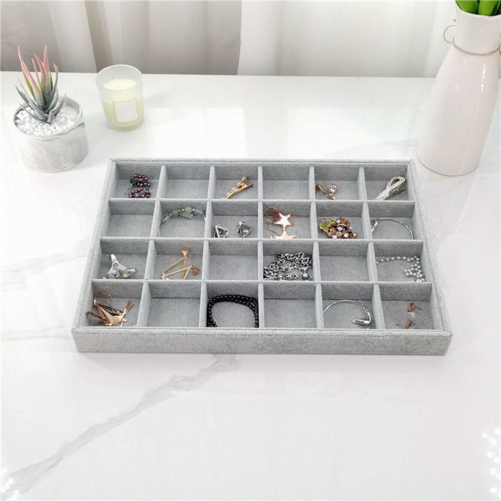 Wooden Jewelry Storage Box Necklaces Rings Earrings Plate Jewelry Display Holder  Jewelry Storage